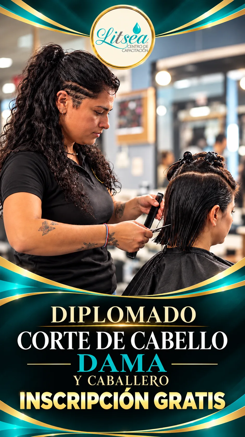 ✂️💇‍♀️ CURSO PROFESIONAL DE CORTE DE CABELLO PARA DAMA Y CABALLERO Fórmate como Estilista Profesional con un curso enfocado **80% en cortes para dama**, sin dejar de aprender técnicas clásicas para caballero. Aprenderás: • Uso correcto de herramientas