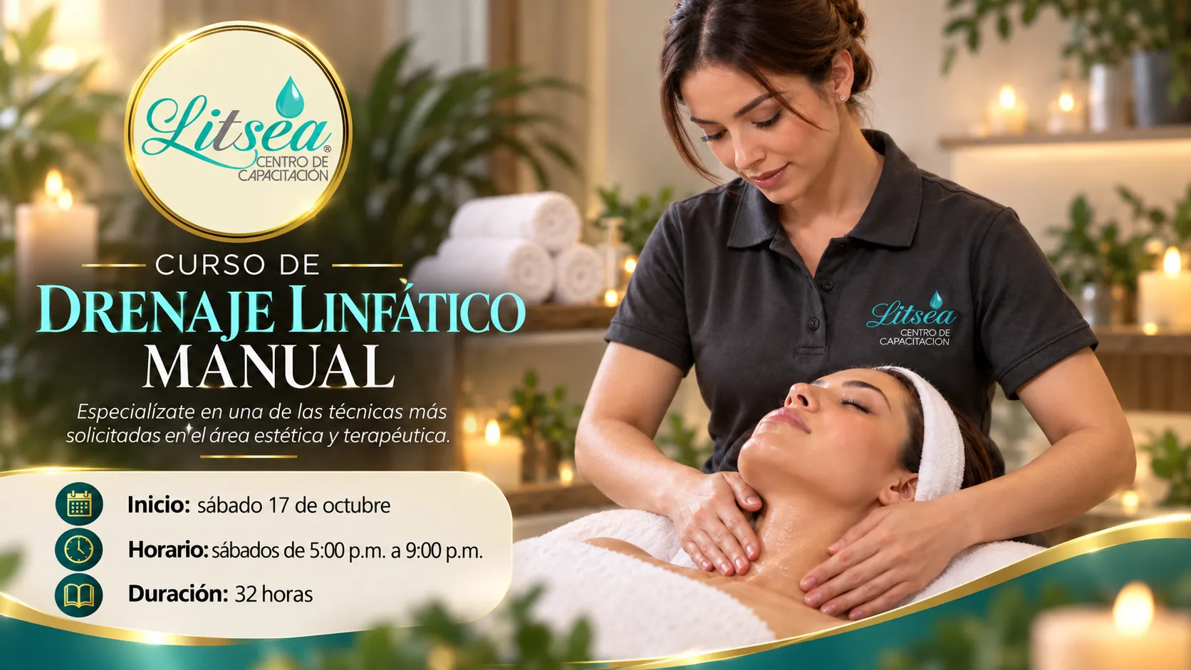 Curso de Drenaje Linfático Manual Litsea - Inicio sábado 17 de octubre